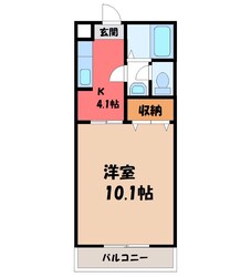 雀宮駅 徒歩15分 2階の物件間取画像